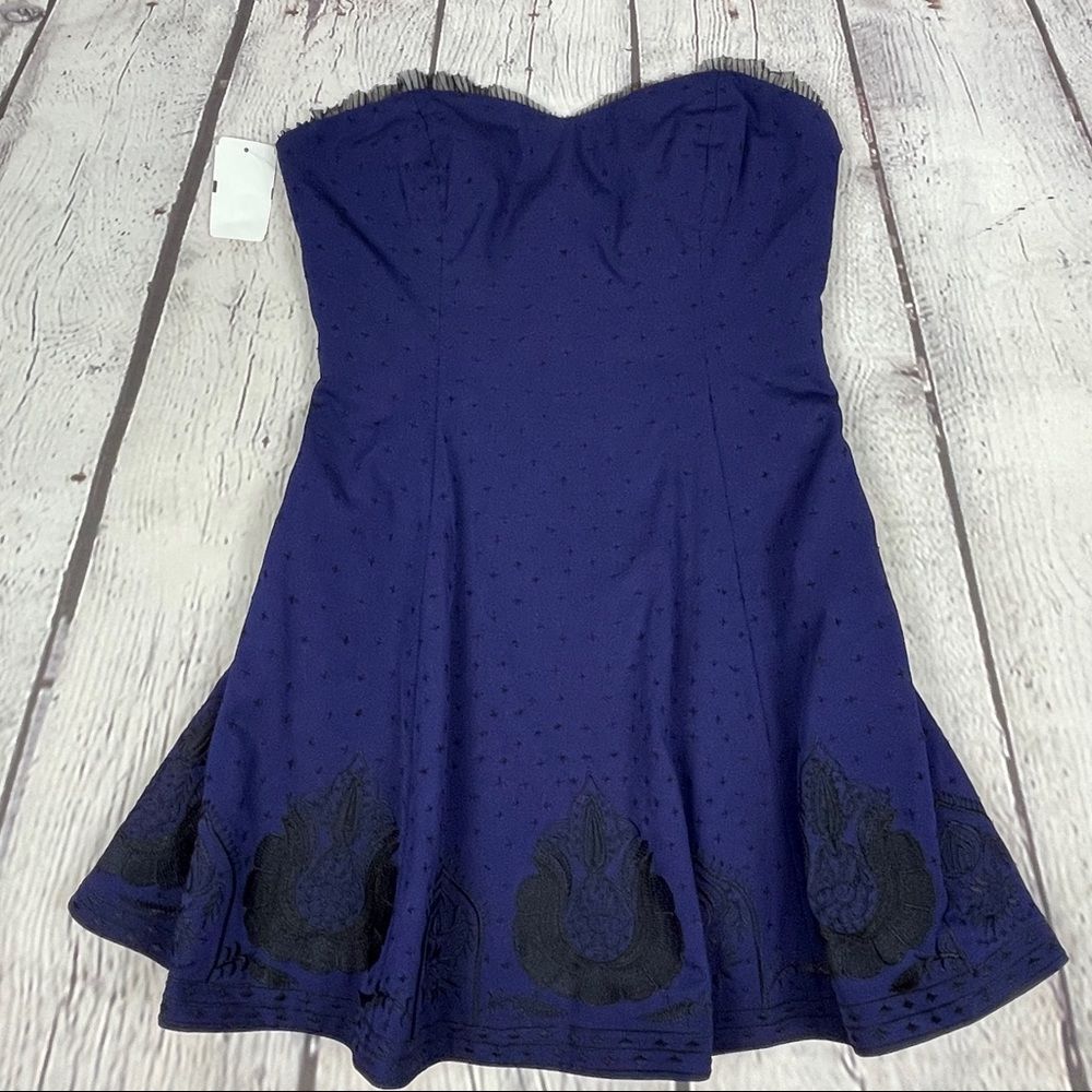 FREE PEOPLE women's limited edition Very Merry strapless mini dress NWOT, size 4 - Picture 11 of 15